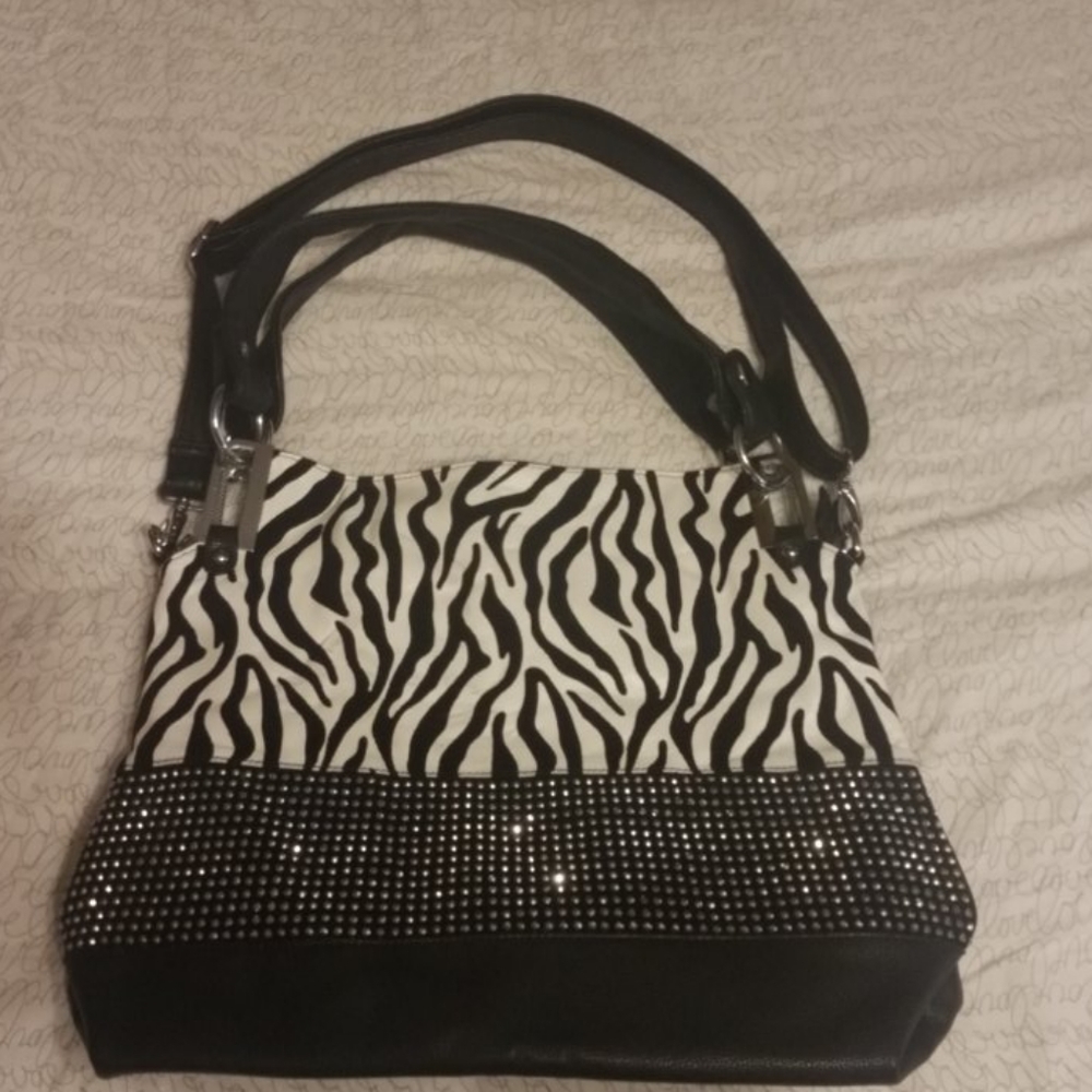 Zebra Bling Purse